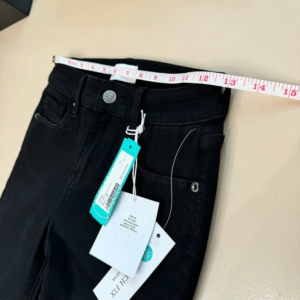 Pistola Mid Rise Skinny Denim Jeans Black Size 26 NWT Stretch Cropped Ankle - Picture 9 of 14